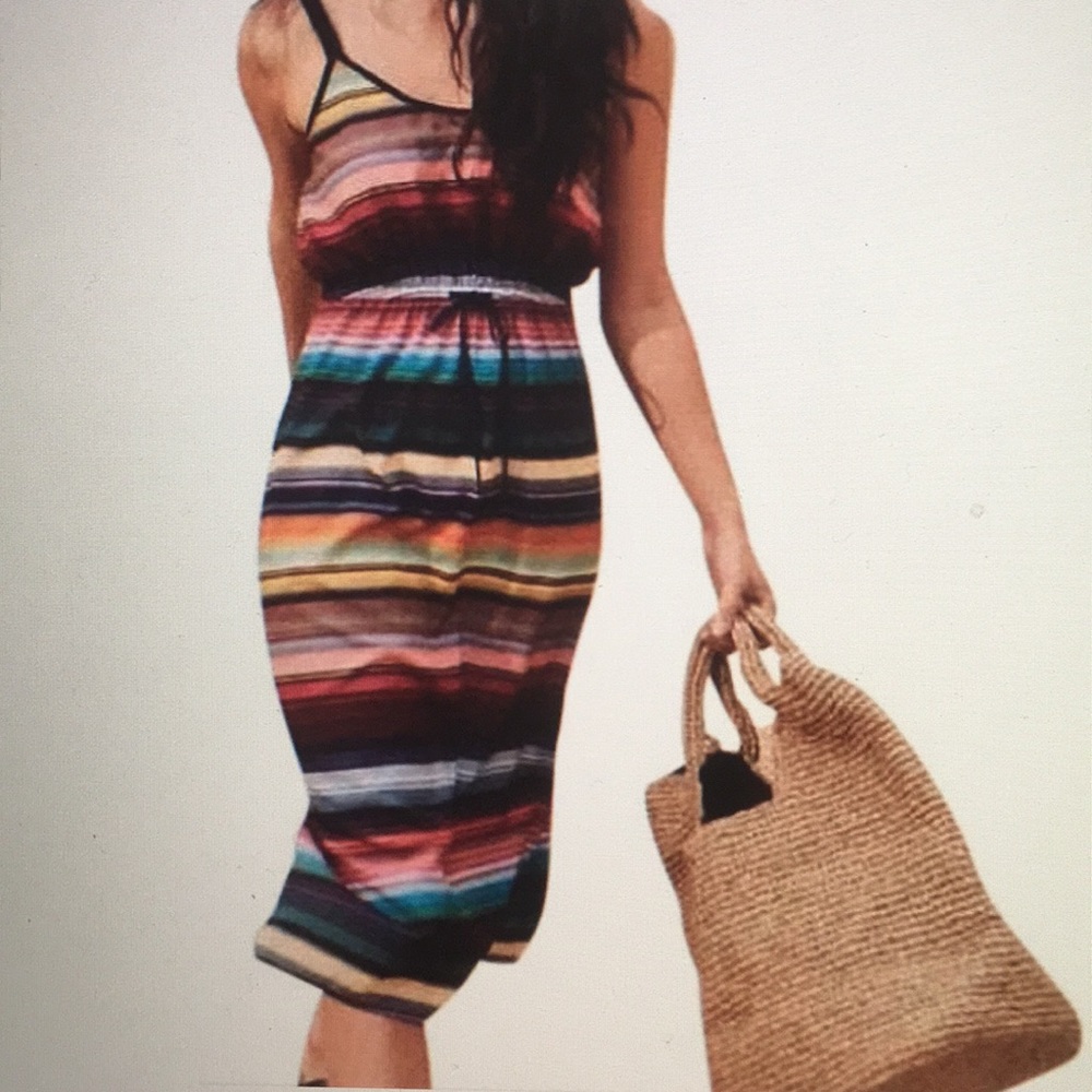 Athleta Havana Multi-Stripe Midi Dress